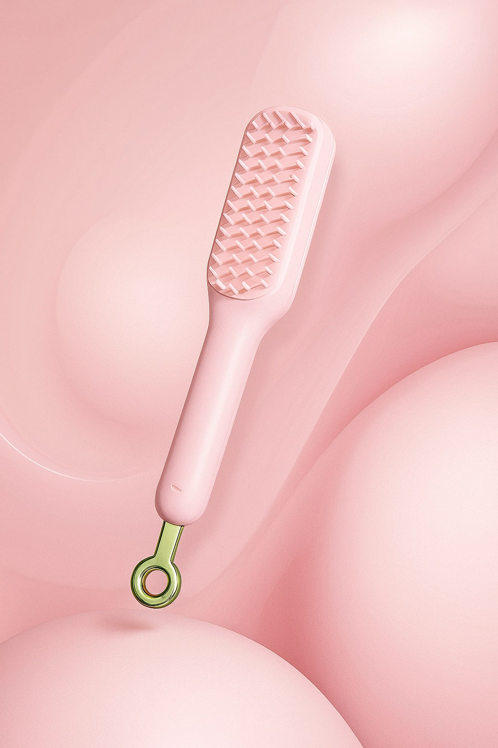 Cepillo autolimpiante, antienredos y con efecto masaje.